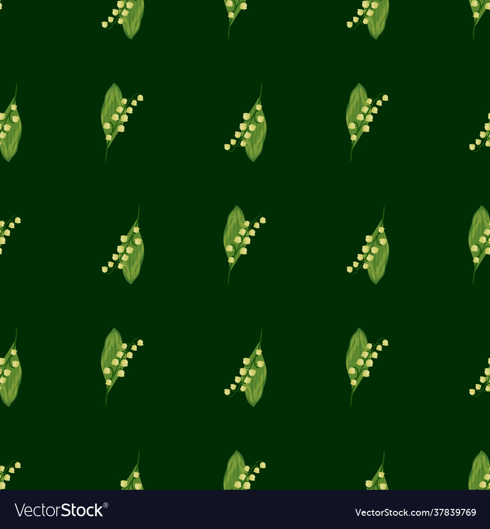 Seamless pattern with floral spring lily