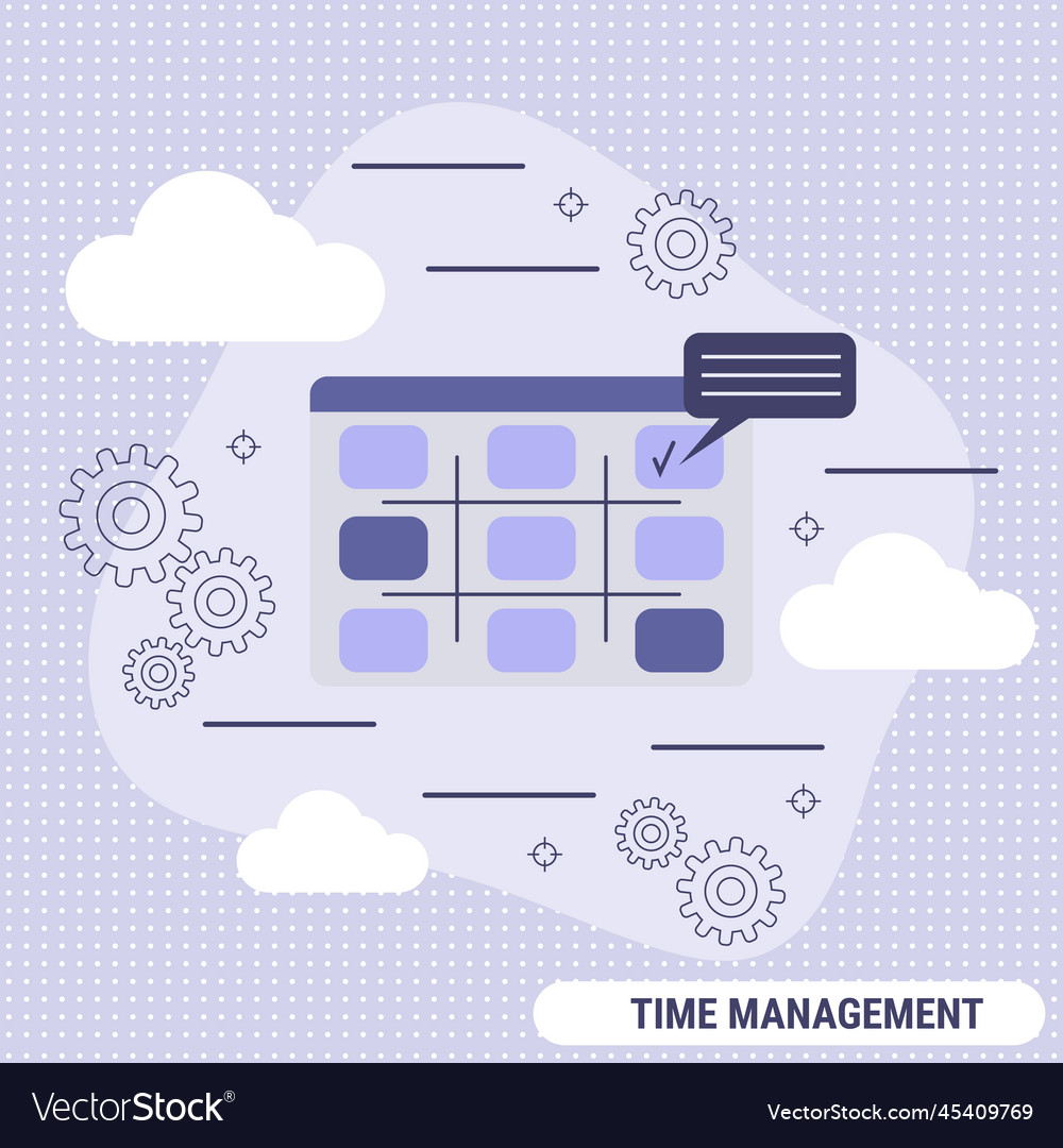 Zeitmanagementkonzept vector image Zeitmanagementkonzept