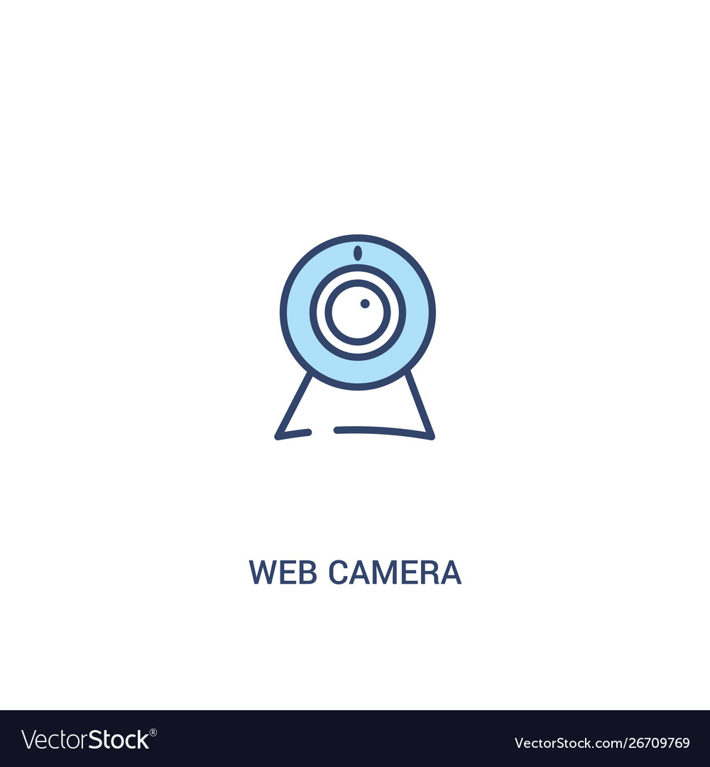 Web camera concept 2 colored icon simple line Vector Image Web camera concept 2 colored icon simple line