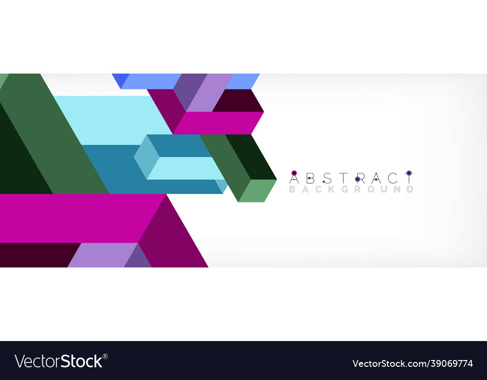 Abstract background 3d cubes cubic elements vector image Abstract background 3d cubes cubic elements