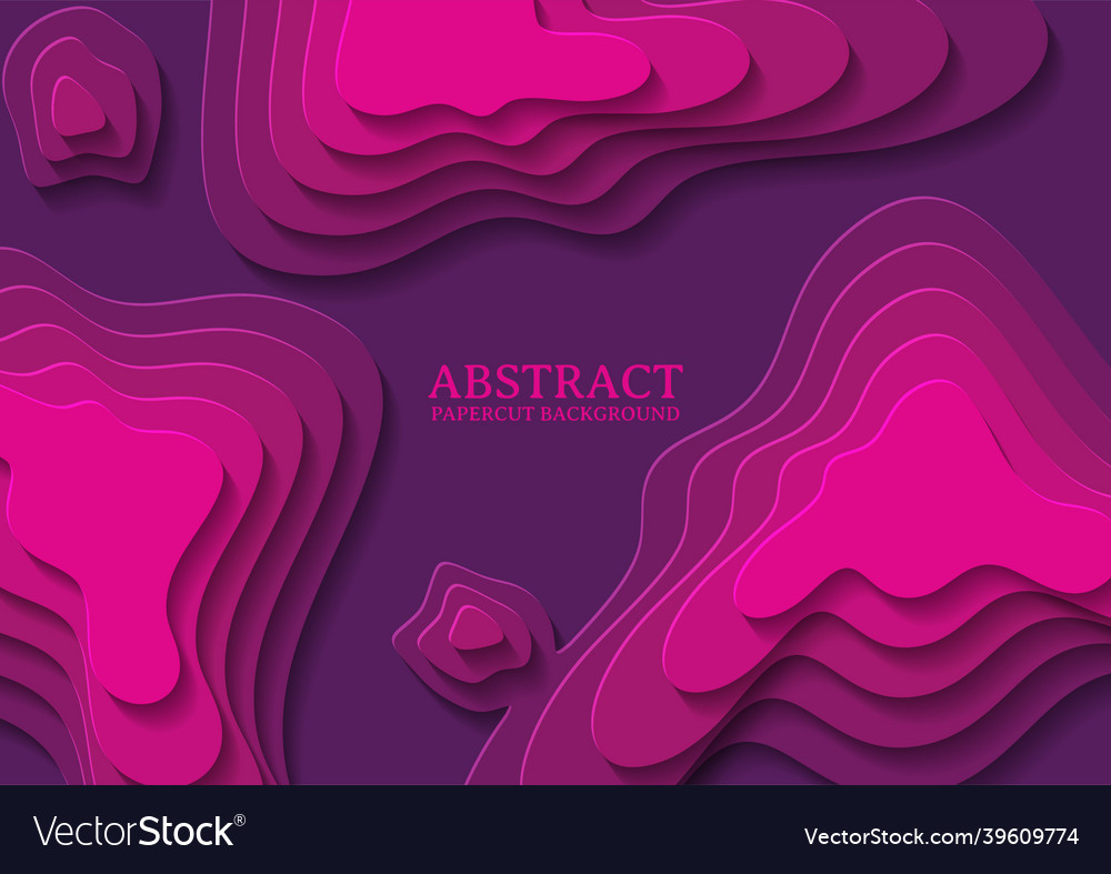 Abstract papercut design background with overlap