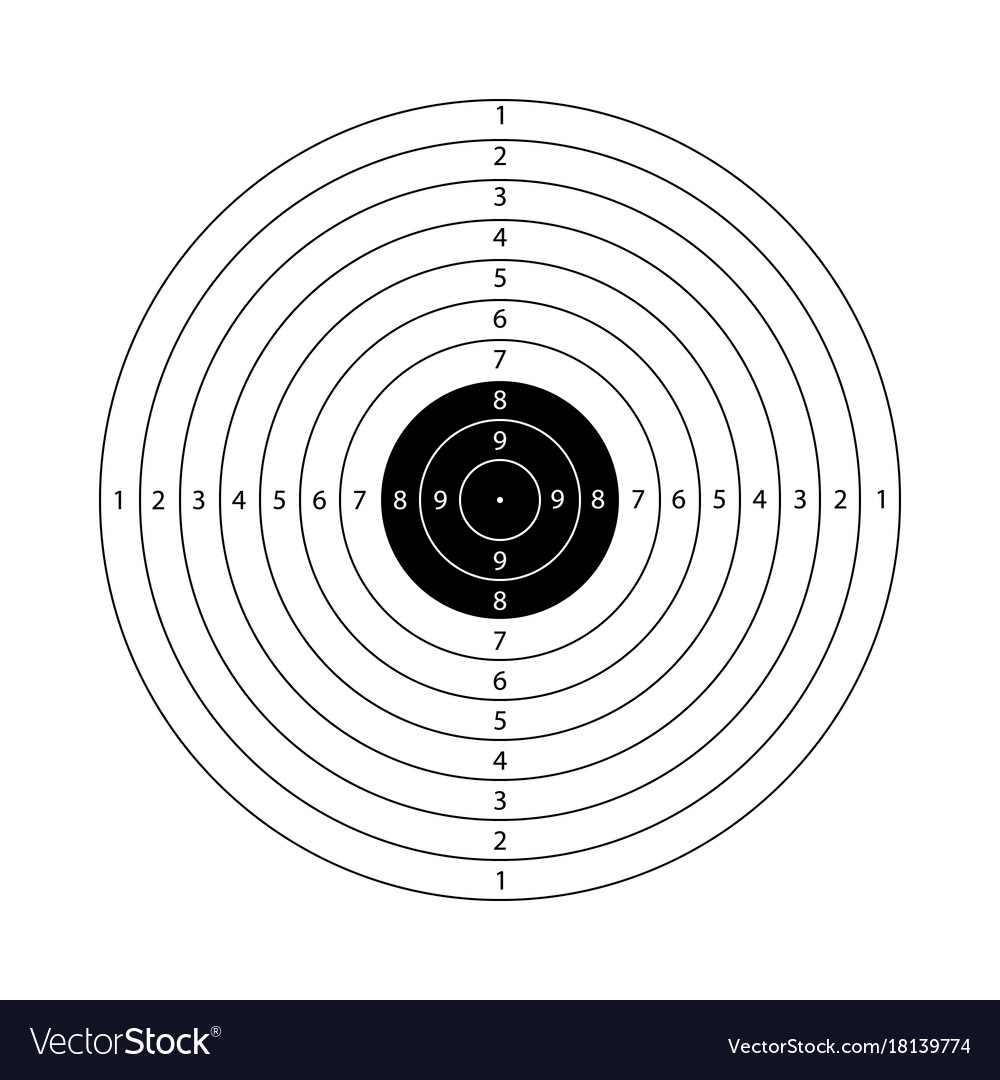 blank template for sport target shooting vector image