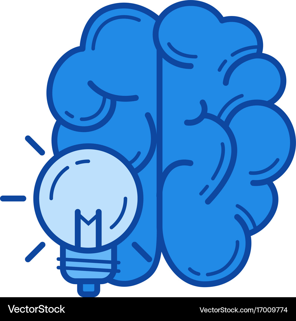 Creative process line icon Royalty Free Vector Image