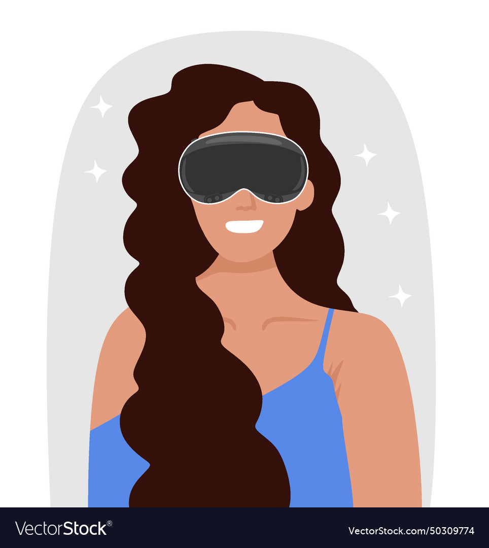 Girl with spatial computing device