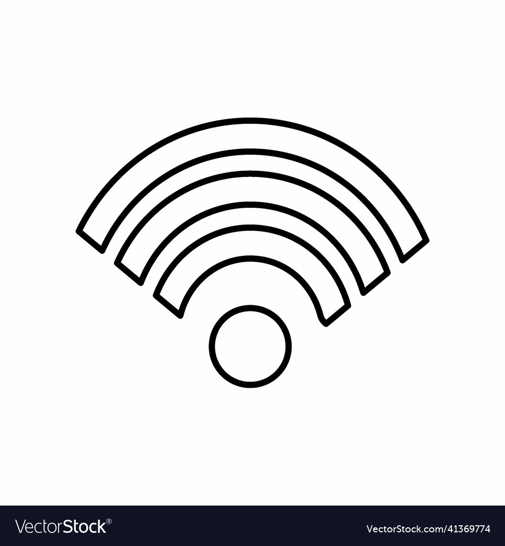 Graphic of wifi connection - line style vector image Graphic of wifi connection - line style
