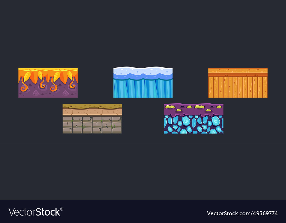 Ground textures for game platform colorful