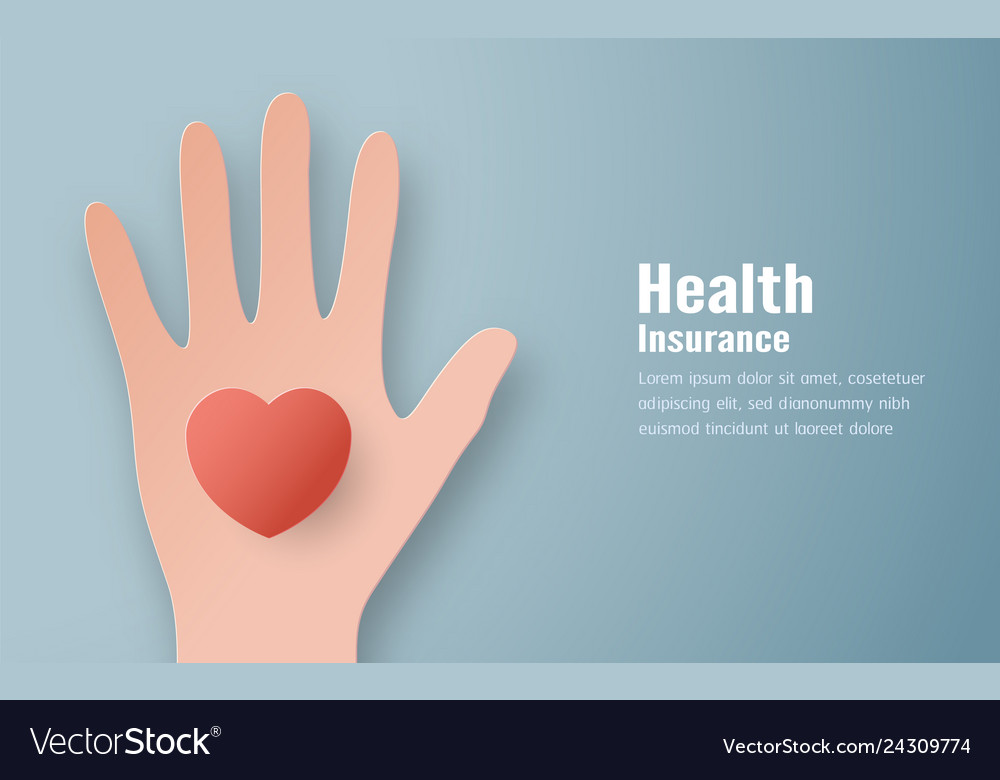 In concept of health insurance template design