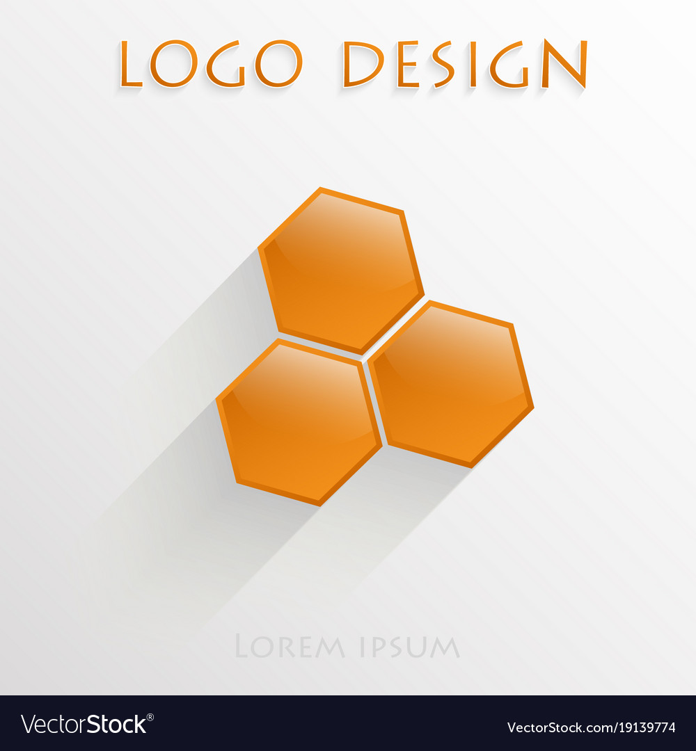 Logo design based on hexagons