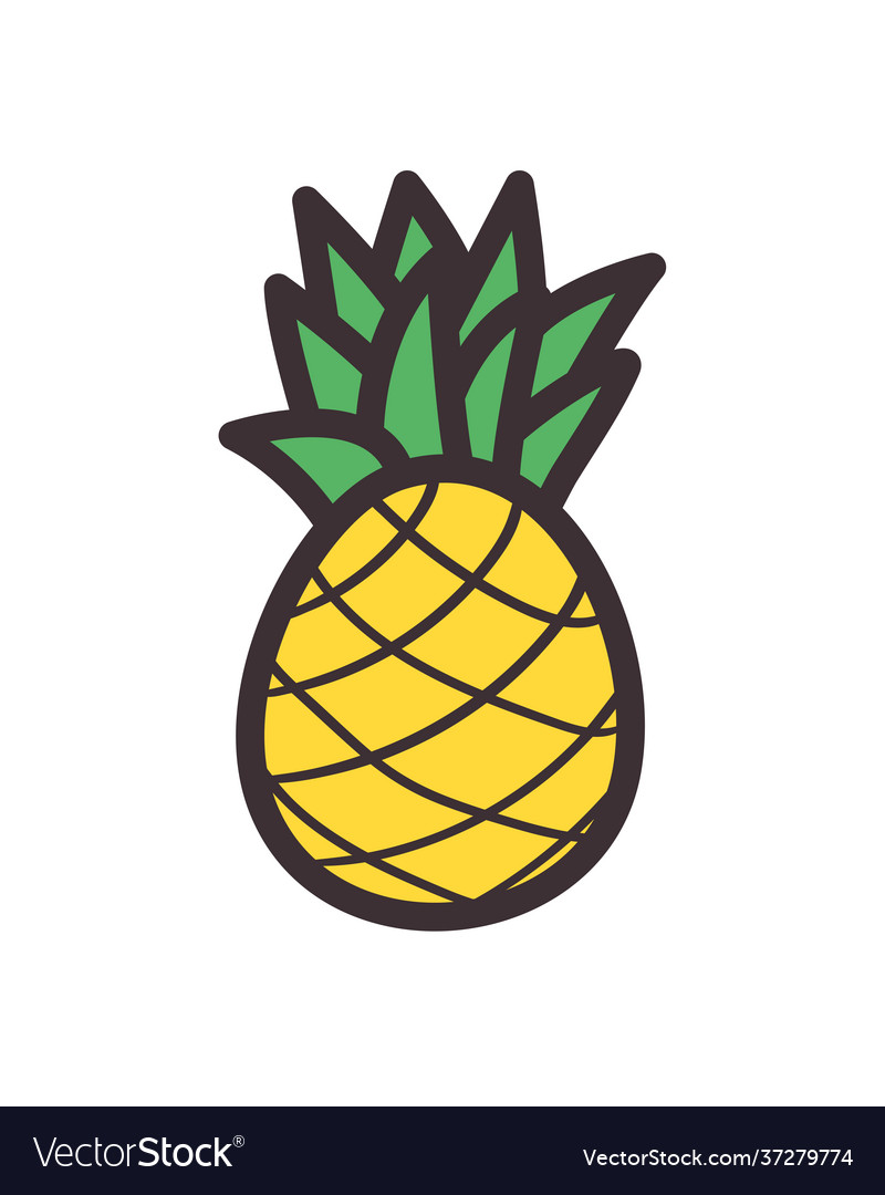 Pineapple fruit icon Royalty Free Vector Image