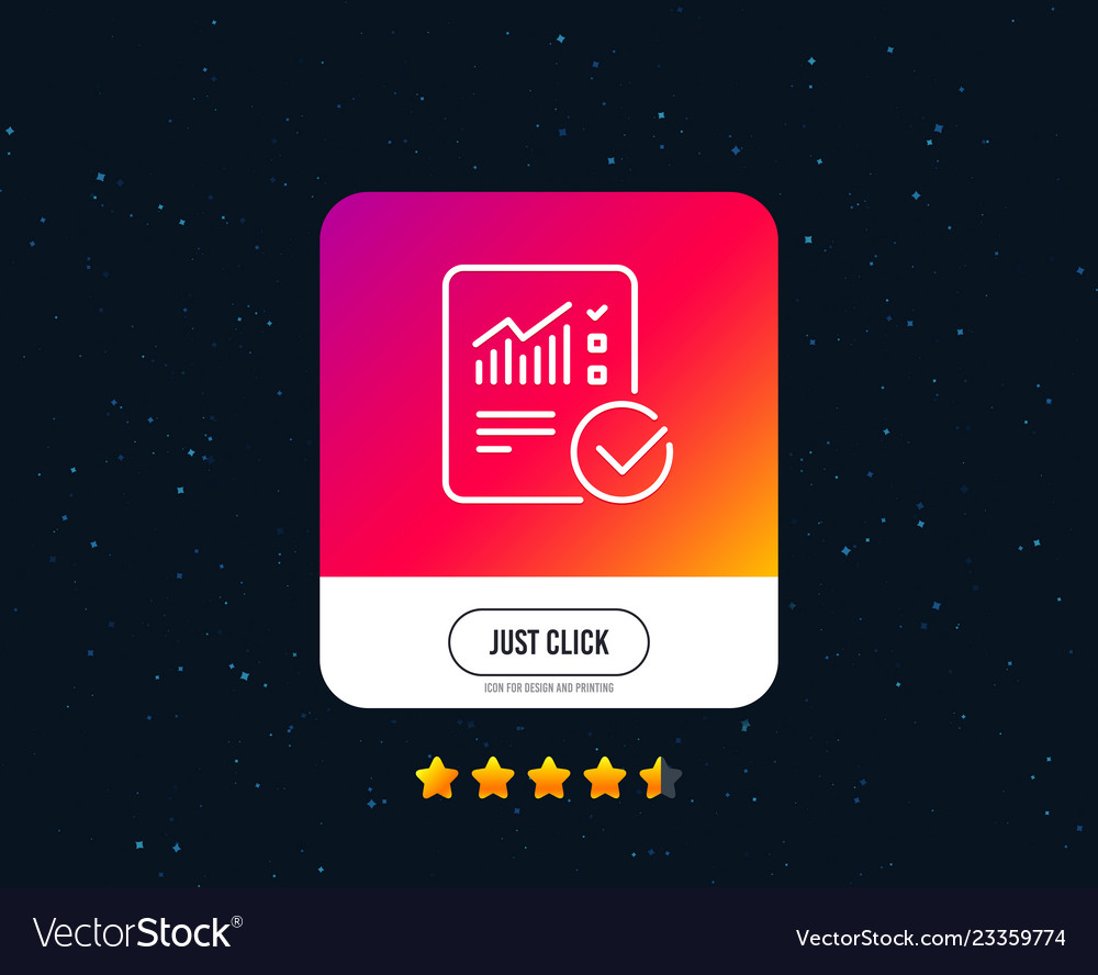 Report document line icon checklist