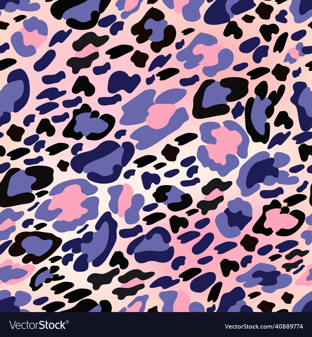 Seamless pattern of leopard skin in purple pink Vector Image