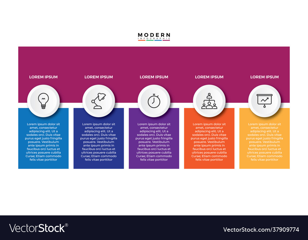 Simple infographic table hierarchy slide template