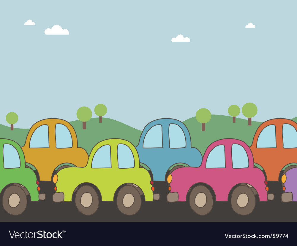 Traffic jam Royalty Free Vector Image - VectorStock