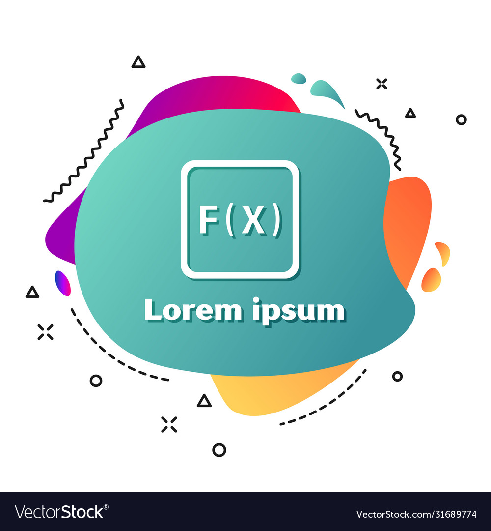 White function mathematical symbol icon isolated