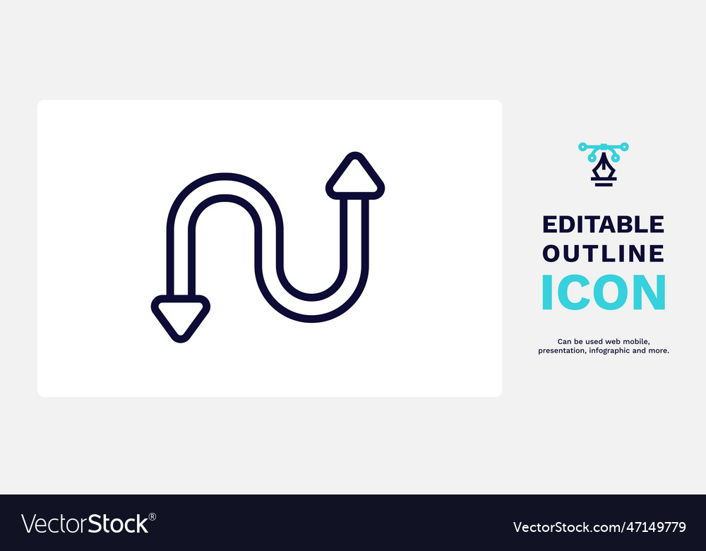 Bending icon thin line from user vector image Bending icon thin line from user