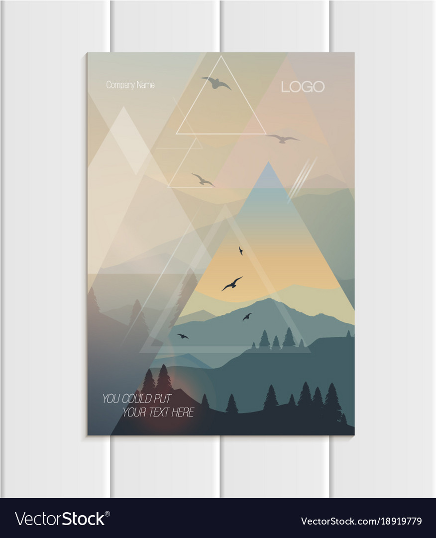 Brochure a5 or a4 format abstract uneven