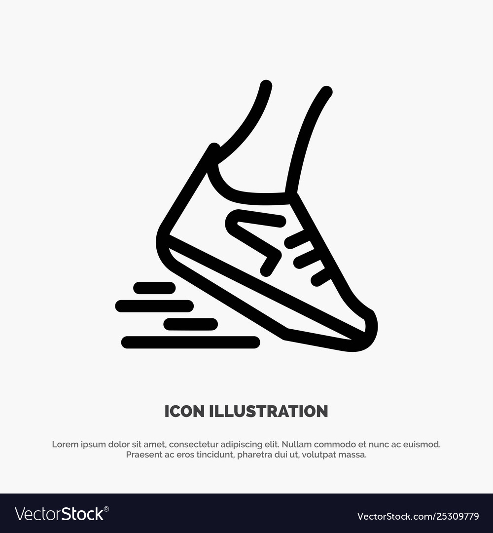 Fast leg run runner running line icon Vector Image Fast leg run runner running line icon