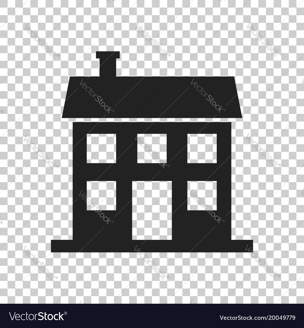 House icon in flat style on isolated background Vector Image