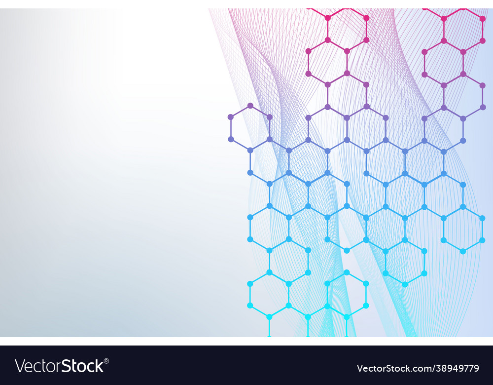 Science network pattern connecting lines and dots vector image Science network pattern connecting lines and dots