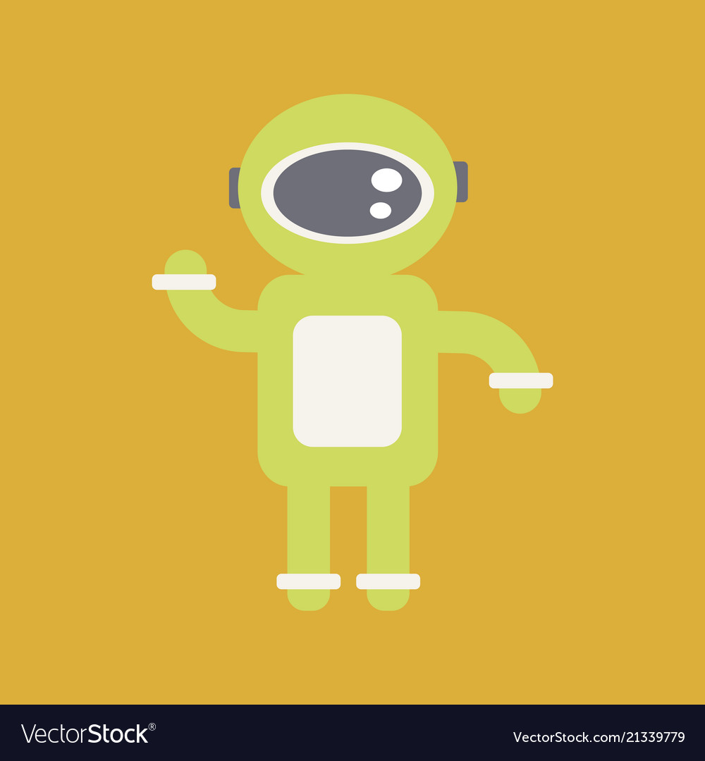 Spaceman in pressure suit out space among stars Vector Image