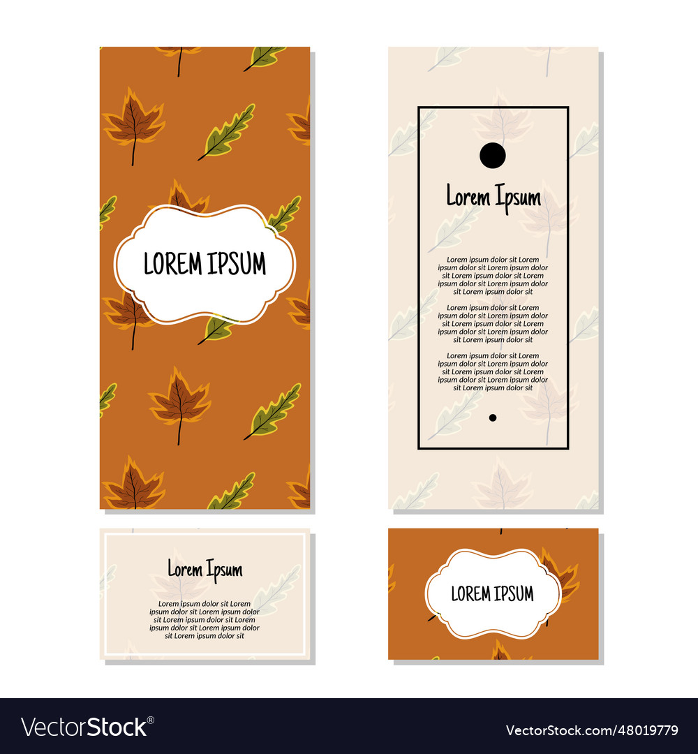 Spring leaves vertical frame pattern invitation Vector Image Spring leaves vertical frame pattern invitation