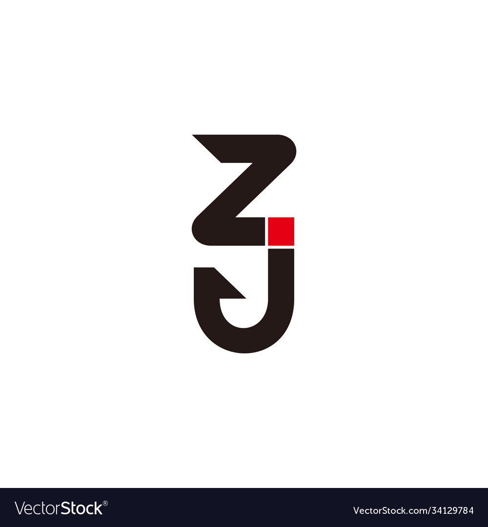 Abstract letter zj simple geometric arrow line