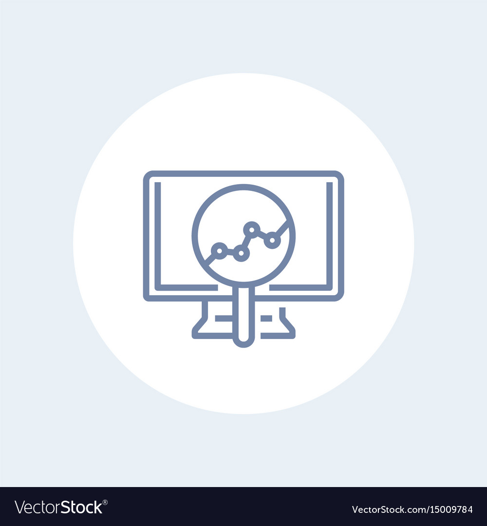 Analytics Line Icon - Data Analysis