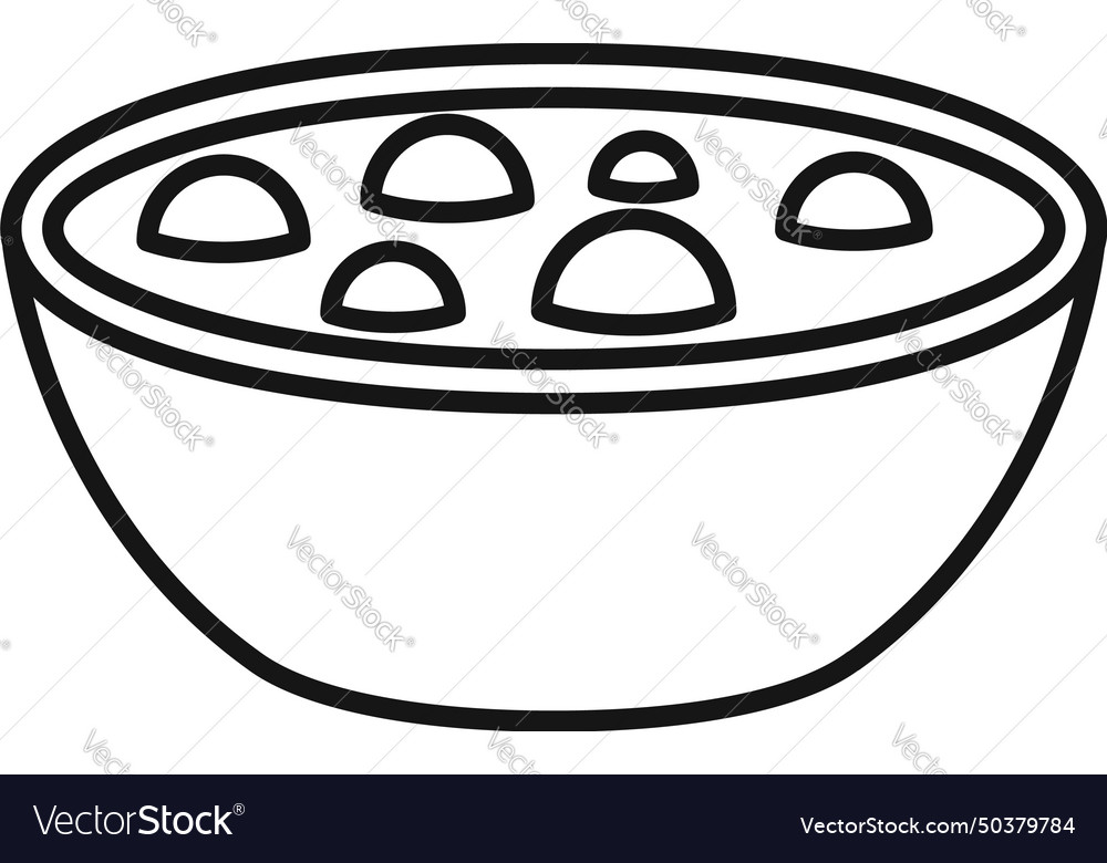 Boiling cream soup icon outline dinning Royalty Free Vector