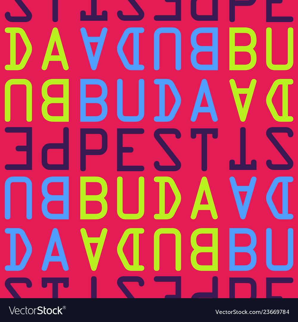 Budapest hungary seamless pattern