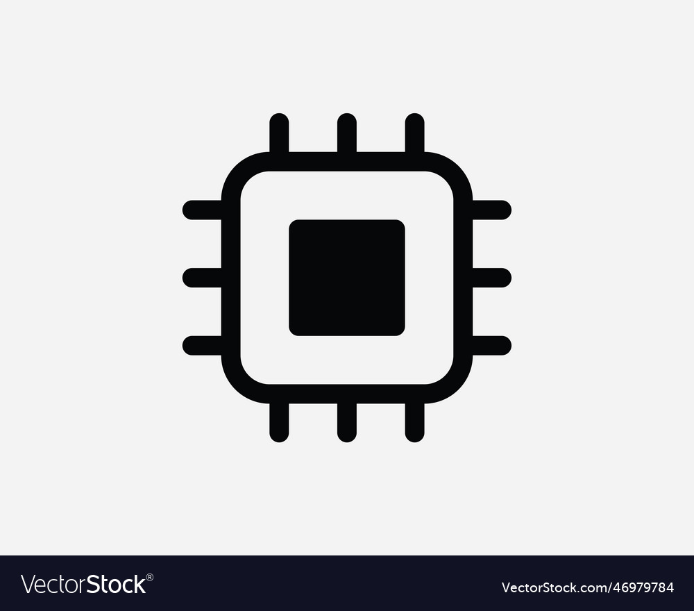 Computer Chip Icon - Microchip