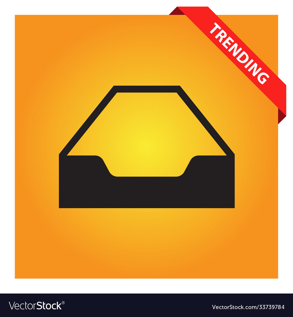 Empty drawer icon for web and mobile