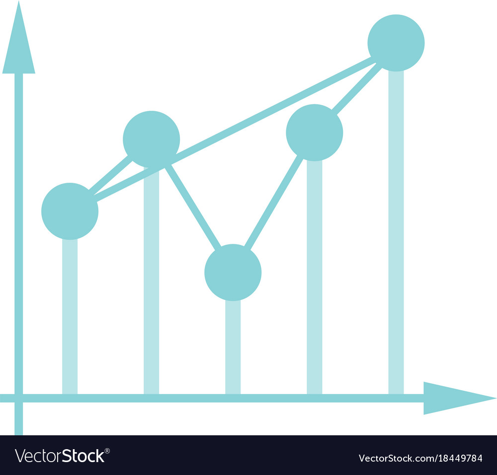 Fluctuating business chart in coordinate system