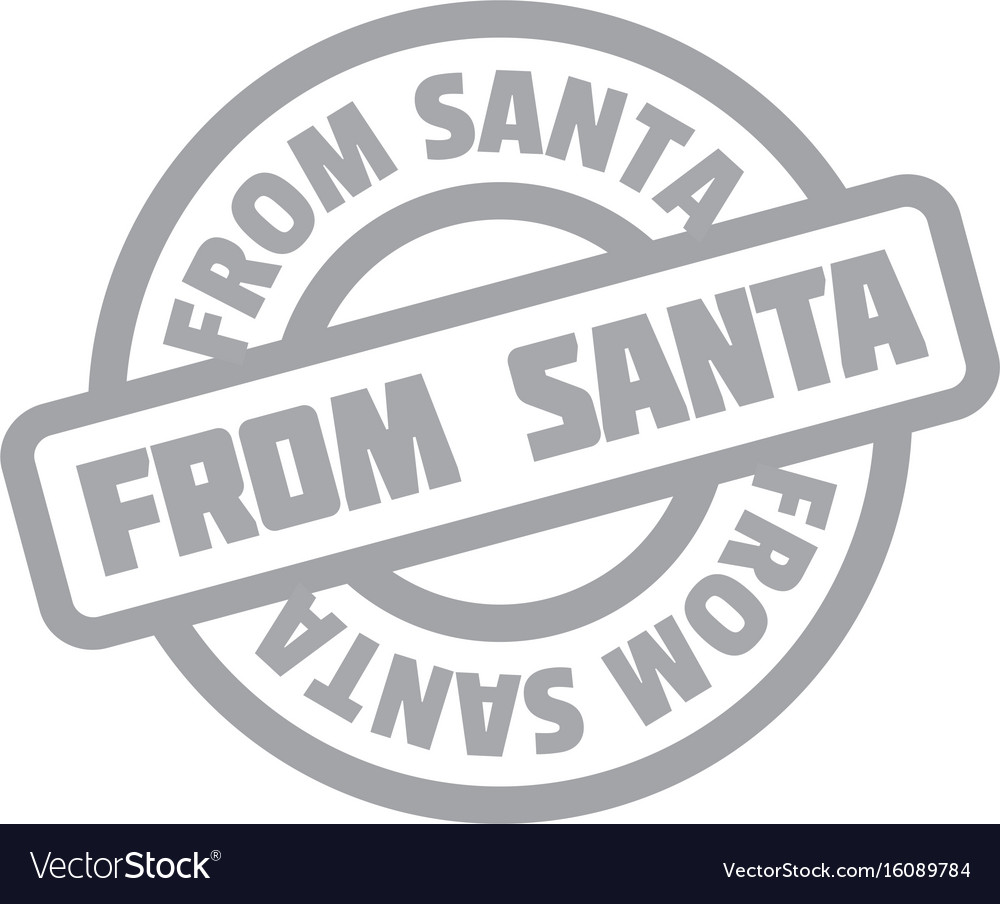 From santa rubber stamp Royalty Free Vector Image