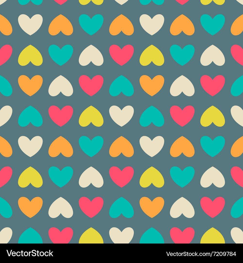 Hearts seamless pattern Royalty Free Vector Image