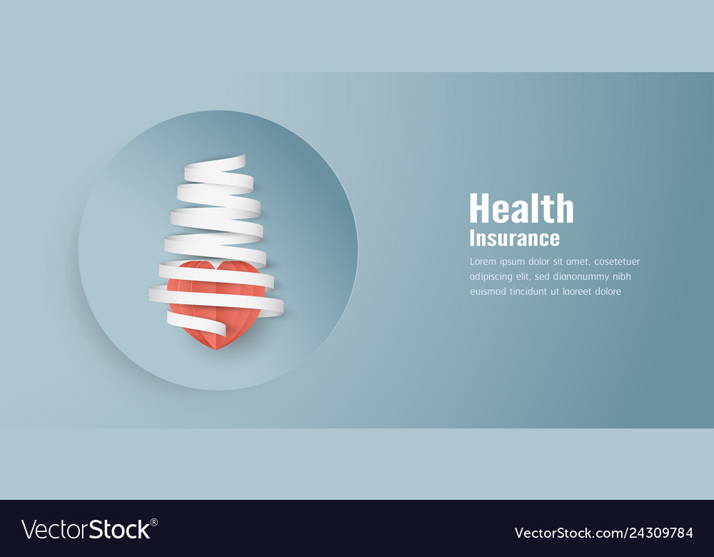 In concept of health insurance template design