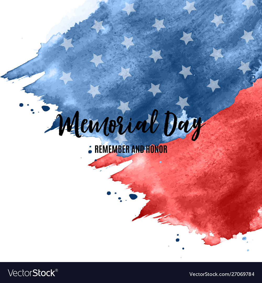 Memorial day in usa background template