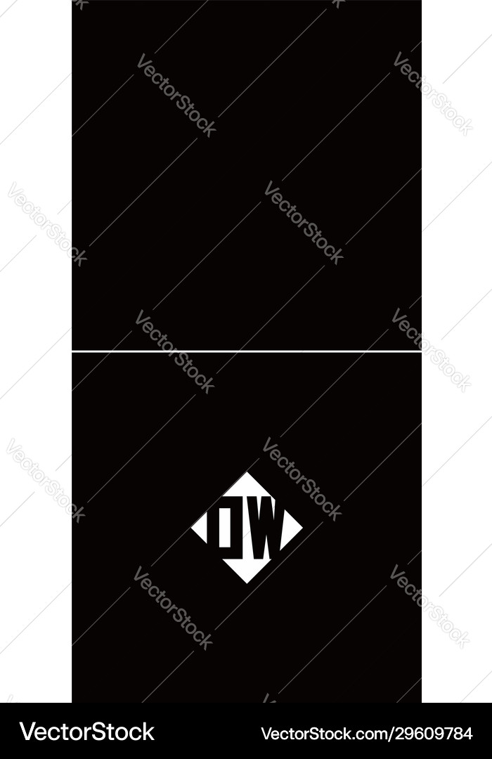 Monogram logo design with diamond square shape Vector Image