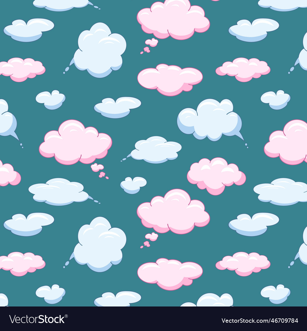 Pattern with speech clouds