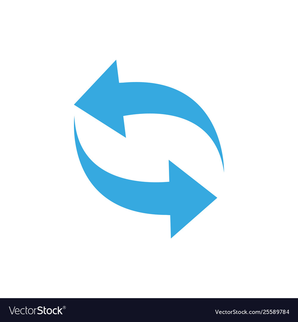 Refresh reload isolated flat web mobile icon vector image Refresh reload isolated flat web mobile icon