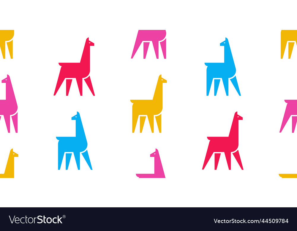 Seamless pattern with llamas