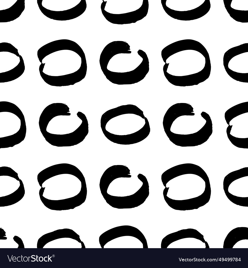 Seamless pattern with sketch circles shape vector image Seamless pattern with sketch circles shape