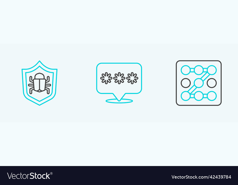 Set line graphic password protection system bug