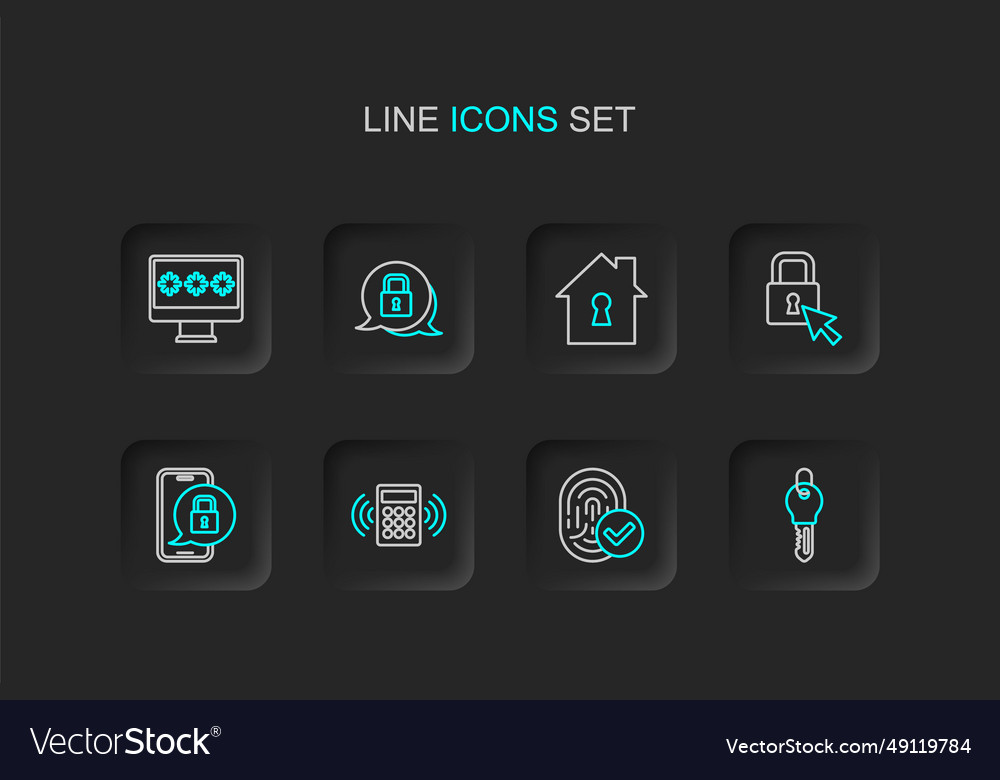 Set line key fingerprint security keypad access