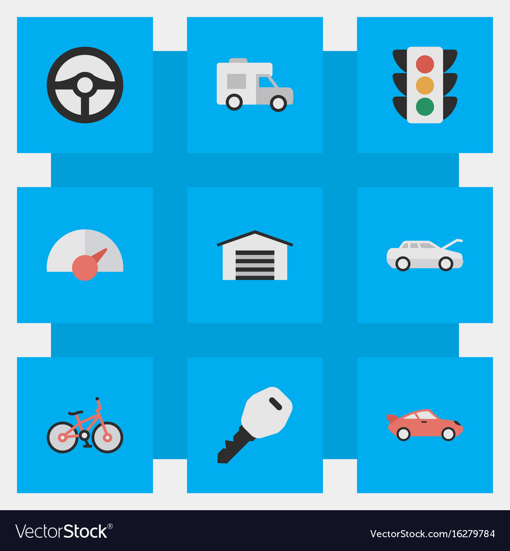 Set of simple traffic icons