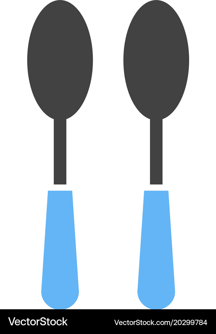 Spoons fork silver Royalty Free Vector Image - VectorStock