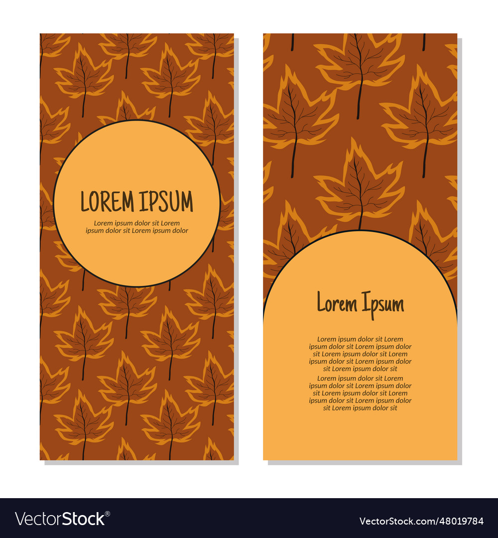 Spring leaves vertical frame pattern invitation Vector Image Spring leaves vertical frame pattern invitation