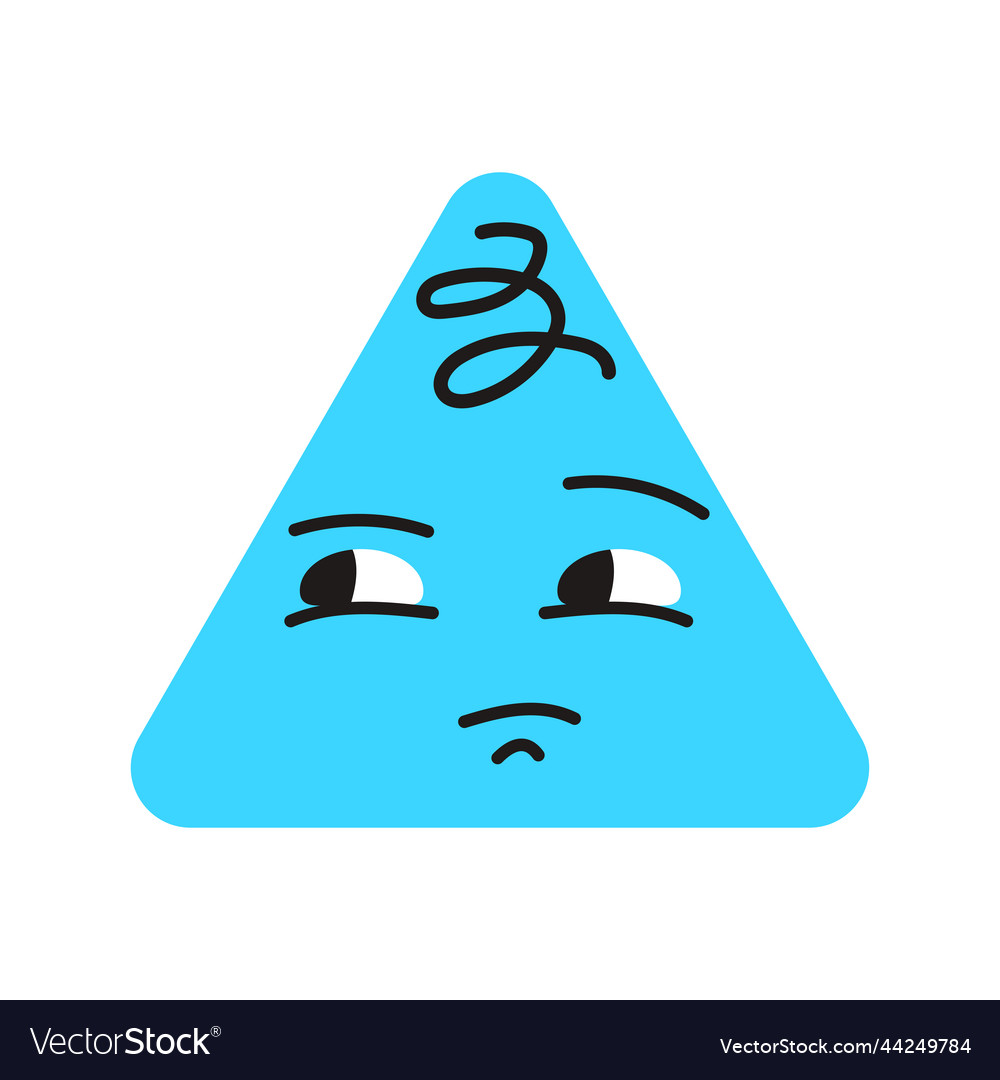 Suspicious blue triangular character color line