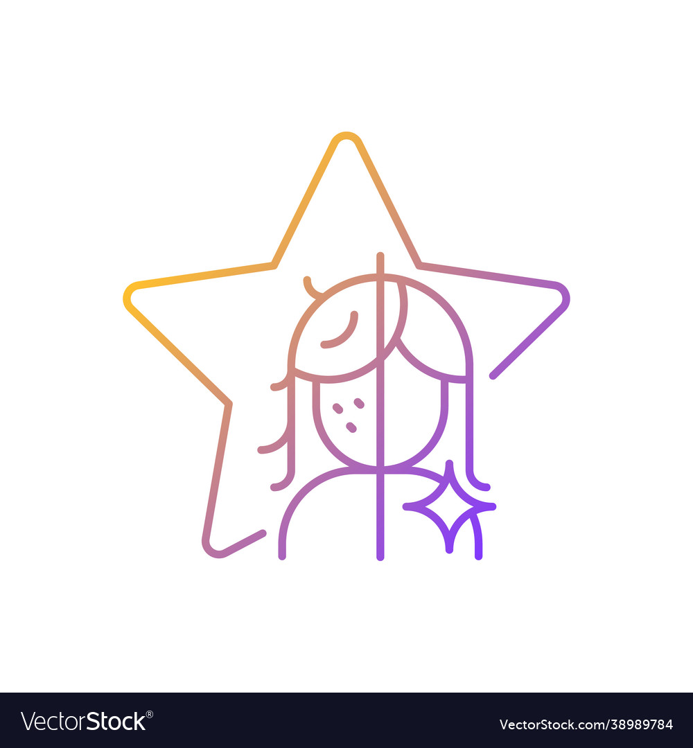 Transformation show gradient linear icon vector image Transformation show gradient linear icon