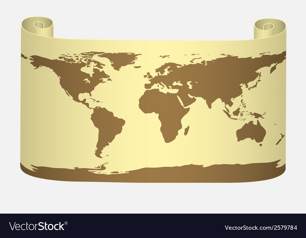 World map on parchment