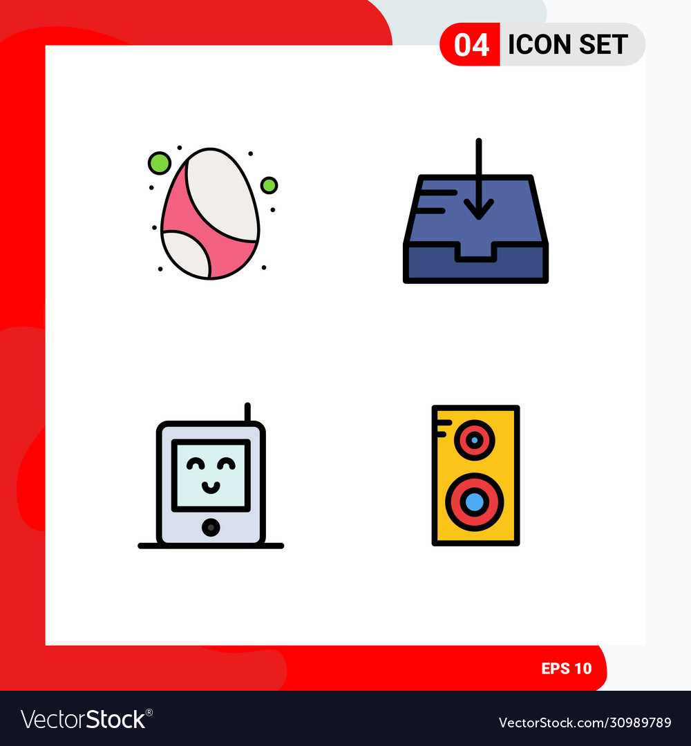 4 user interface filledline flat color pack